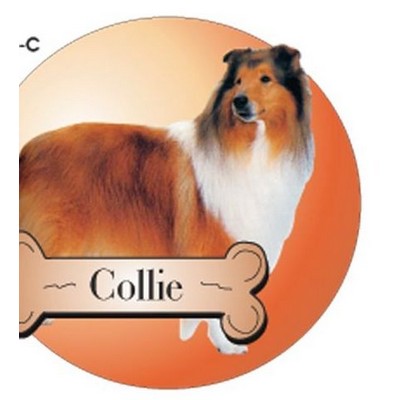 Collie Dog Acrylic Coaster w/Felt Back