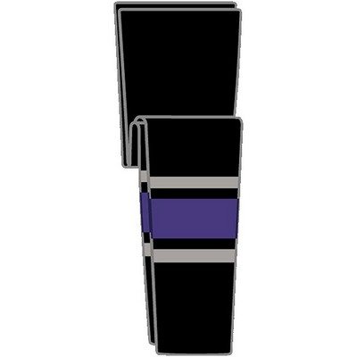 Los Angeles Pro Series Black Away Socks w/Gray & Purple Stripes