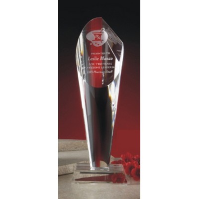 8.5" Crystal Solid Flame Award