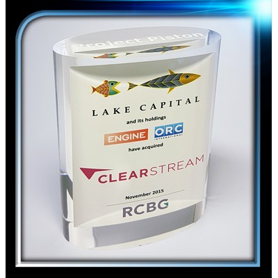 Lucite Oval Award (4"x5"x1 1/4")