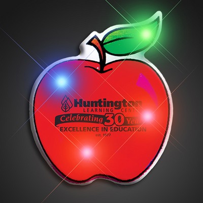 Flashing Red Apple Flashing Pin - PRINTED