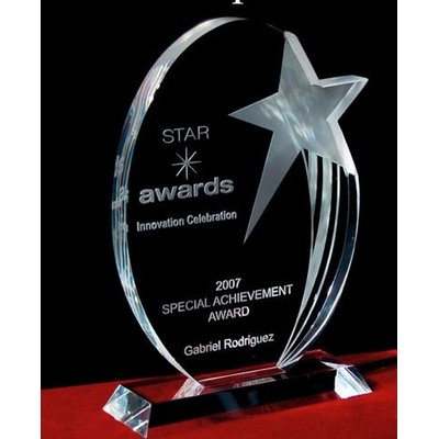 Oval Star Plaque (8")