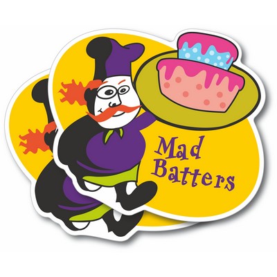 Custom Shape White Repositionable Adhesive Vinyl Decal (1 Up to 4 Square Inch)