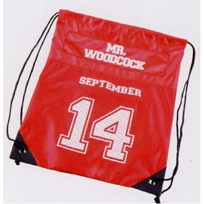 Jersey Sports Drawstring Backpack w/ Nylon Lining