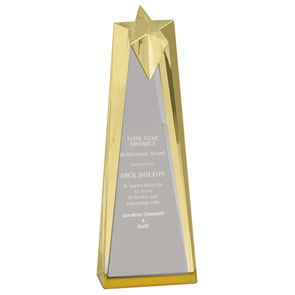 Sculpted Star Acrylic Award (3 1/2"x10")