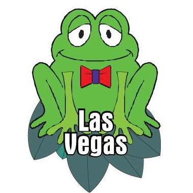 Las Vegas Frog Magnet w/ Full Magnetic Back (10 Square Inch)