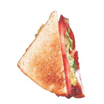 Sandwich Promotional Magnet w/ Strip Magnet (10 Square Inch)