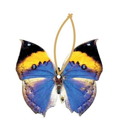 Black & Blue Butterfly Promotional Ornament w/ Black Back (3 Square Inch)