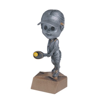 Resin Female Tennis Bobble Head
