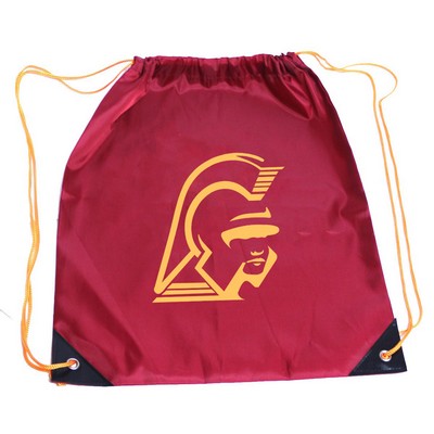 Drawstring Back Pack, Polyester 17.5" x 13.5"
