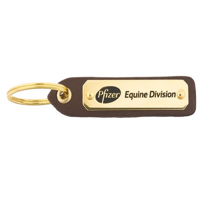 Custom Shape Classic Leather Keychain (Polished)