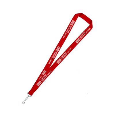 3/4" Wide Silkscreened Polyester Lanyard w/One Standard Attachment