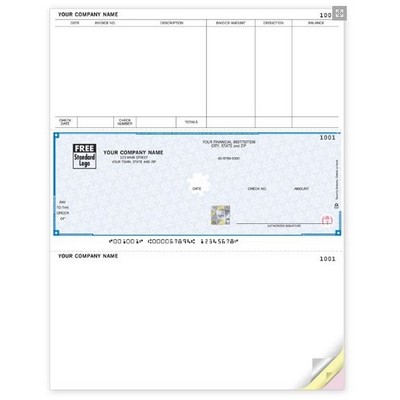 High Security Laser Accounts Payable Middle Checks - 2 Part