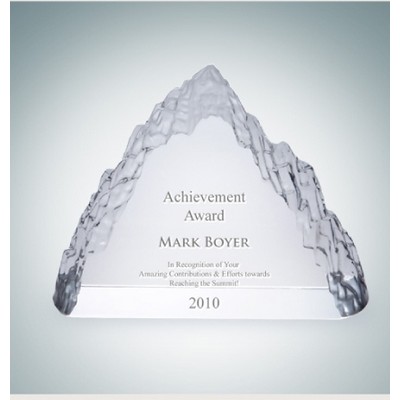 Peak Iceberg Molten Glass Award Plaque (Small)