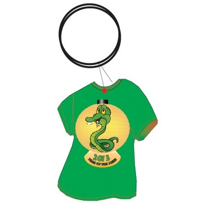 Chinese New Year T Shirt Promotional Key Chain w/ Black Back (4 Square Inch)
