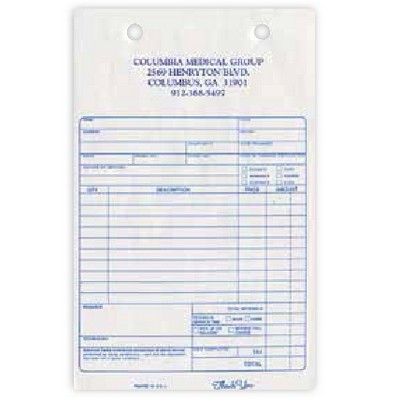 Service Invoice Register 3 Part Forms - 5.375"x 8.5"