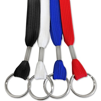 1/2" Wide Flat Lanyard w/Split Ring (non-printed)