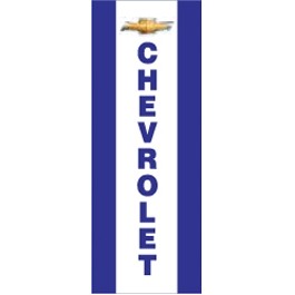 16 Oz. Chevrolet® Reinforced Vinyl Single Sided Drapes & Vertical Stripes (3' x 8')