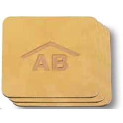 Set of 4 Square Nubuck Coasters