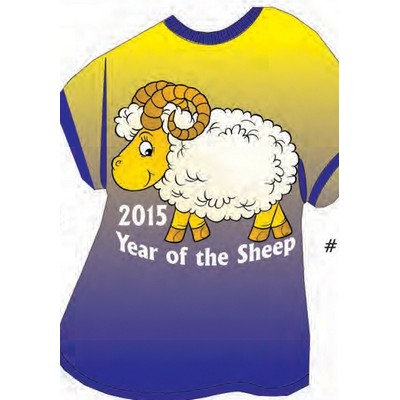 2015 Year of the Sheep T-Shirt Acrylic Coaster w/Felt Back