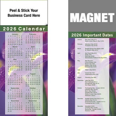 Peel & Stick Full Color Calendar Magnet (3 1/2"x8 1/2")