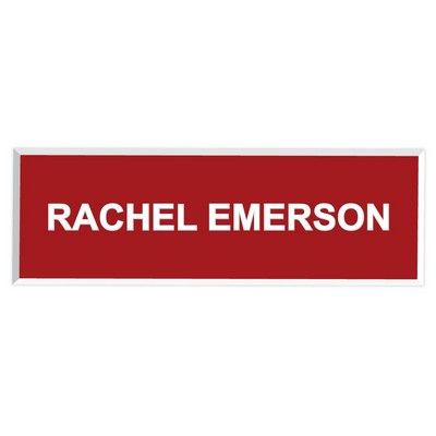 Engraved Standard Plastic Personalized Rectangular Name Badge (1 Line)