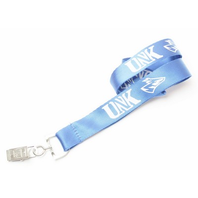 5/8" Light Blue Nylon Lanyard (15 Mil)