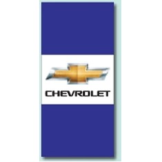 18 Oz. Reinforced Vinyl 2 Sided Message Stack Flag - Chevrolet® (3'x8')