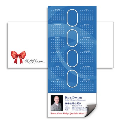 Magnetic Calendar with Envelope - Blue