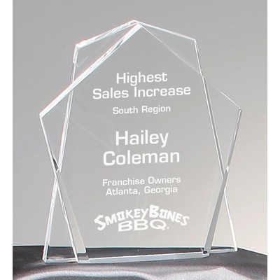 Harmony Double Pentagon Clear Acrylic Award