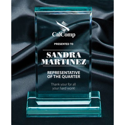 Rectangle Jade Acrylic on Base