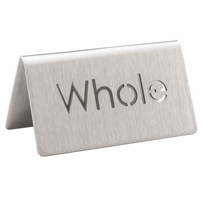 Laser Cut Stainless Steel ID Table Tent (Whole)