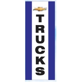 18 Oz. Chevy® Trucks Reinforced Vinyl Single Sided Drapes & Vertical Stripes (3' x 8')