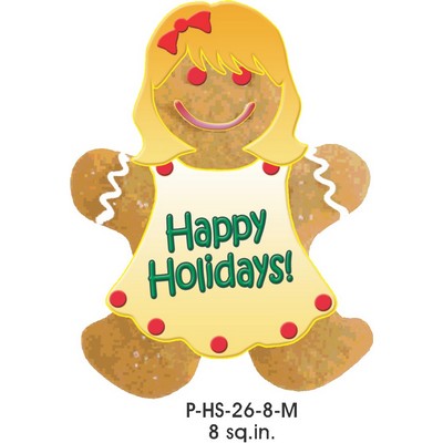 Gingerbread Girl Promotional Magnet (8 Square Inch)