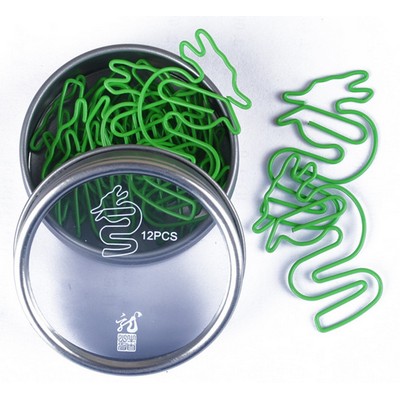 Dragon Shaped Originality Chinese Zodiac Metal Clip Tin