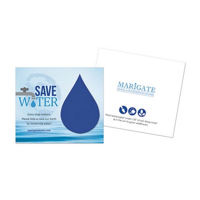 Water Conservation Plantable Droplet Cards