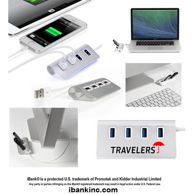 iBank ® 4 Port USB 3.0 Premium Aluminum Hub