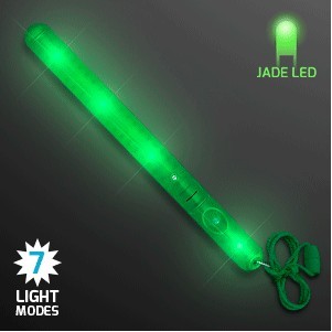 Flashing LED Green Patrol Wands - BLANK