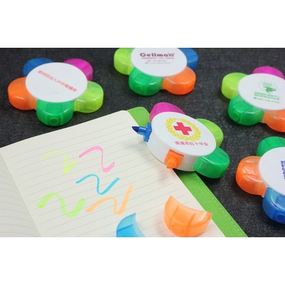 Club Shaped 5 Colors Highlighter Pens