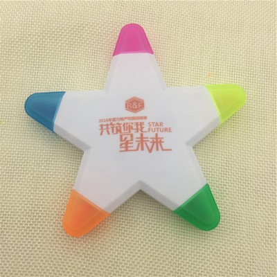Star Shape 5 Colors Highlighter