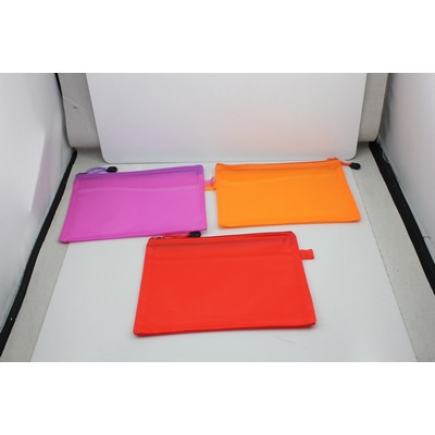 A5 PVC Zippered Mesh File Bag