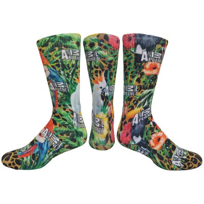 Made in the USA Athletic Crew Sock w/DTG Printing