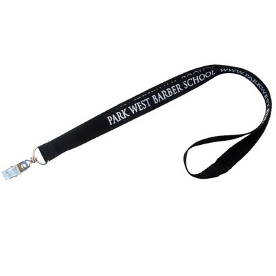 1/2" Polyester Neck Lanyards with Metal Clip
