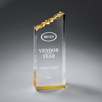 Chisel Carved with Reflective Gold Bottom