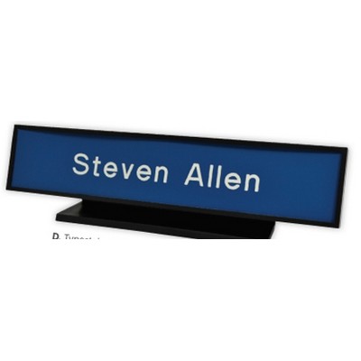 Engraved Architectural Desk Sign with Holder - Horizontal, 9 1/8" x 1¾"