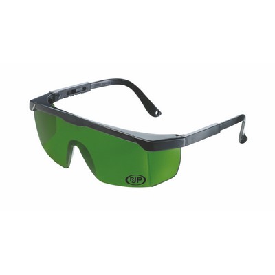Black lens, black frame, Strobe IR welding safety glasses