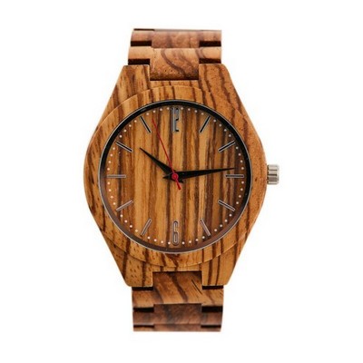 Zebra Wood Watch