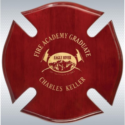 Rosewood Piano Finish Maltese Cross Plaque (10" x 10")