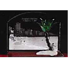 Crystal Hawaiian Beachscape Sculpture