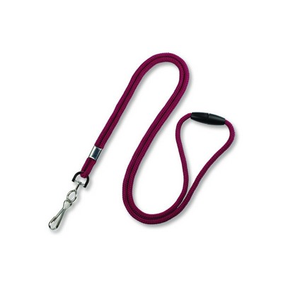 1/8" Breakaway Blank Lanyard w/Swivel Hook (Maroon Red)